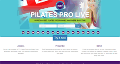 Desktop Screenshot of pilatesprolive.com