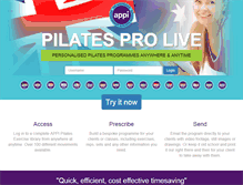 Tablet Screenshot of pilatesprolive.com